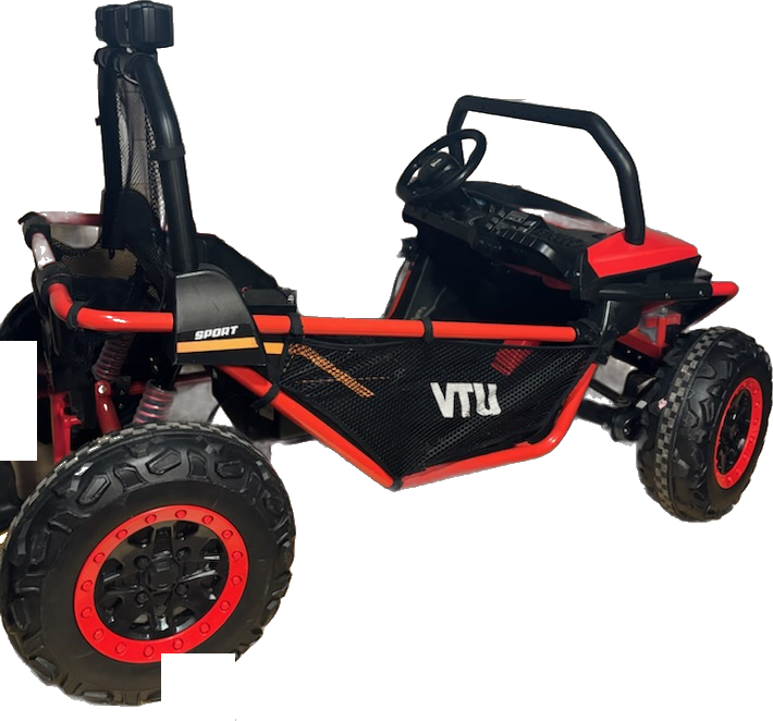 Kids' ride-on VTU sport buggy with a roll-cage look